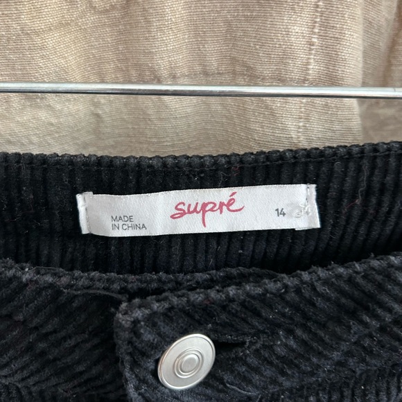 Black corduroy pants, Supre, size 14 - Picture 3 of 3